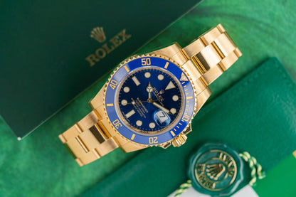 Rolex Submariner Date 116618LB Yellow Gold Blue Dial 2019 Model