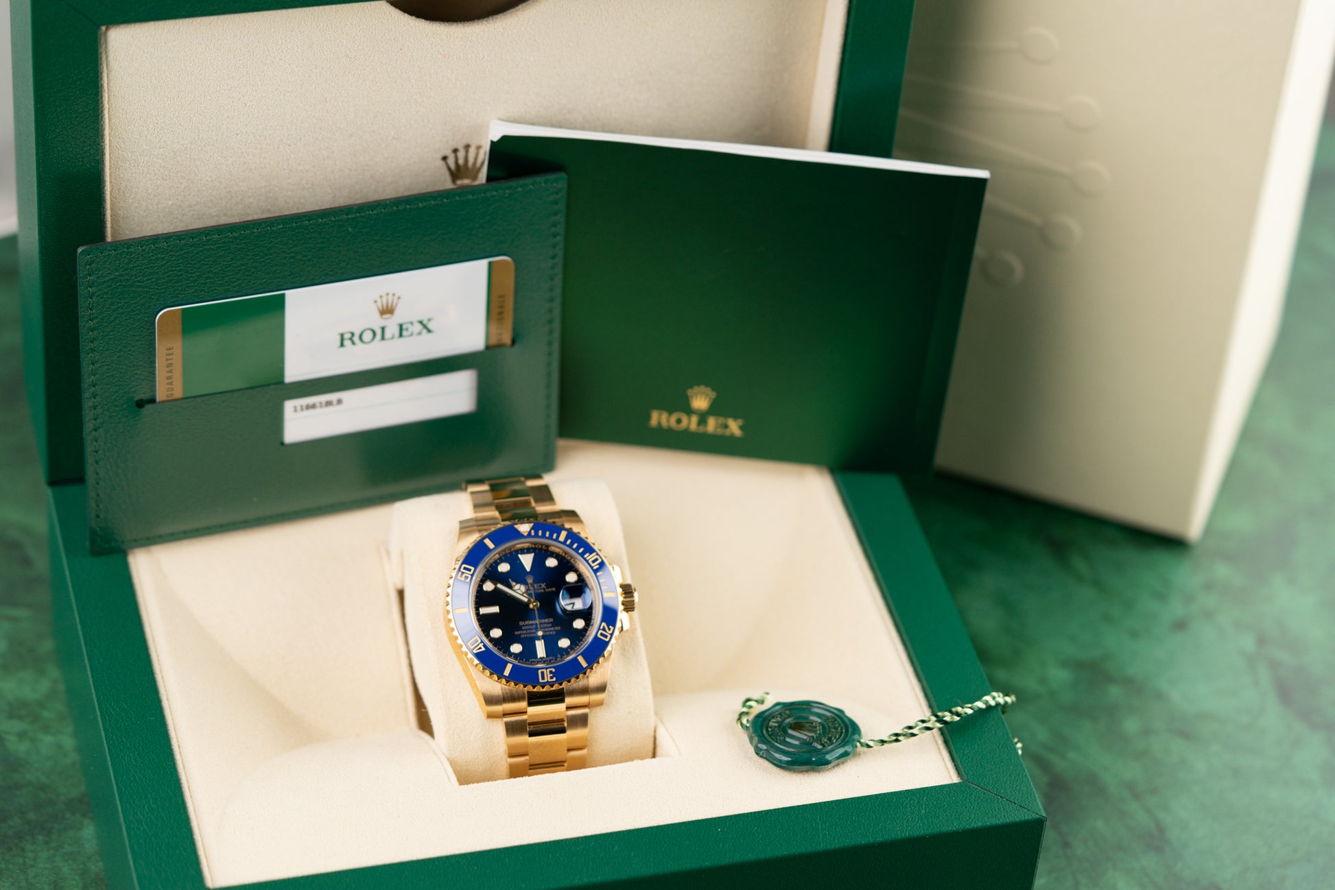 Rolex Submariner Date 116618LB Yellow Gold Blue Dial 2019 Model