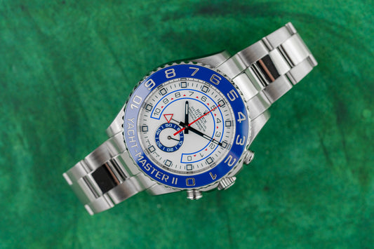 Rolex Yacht-Master II 116680 Stainless Steel White Dial 2016 - The Watch Business Sydney
