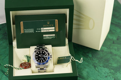 Rolex GMT-Master II 116710BLNR Batman Black Dial Stainless Steel Case - The Watch Business Sydney CBD