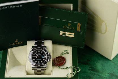 Rolex GMT-Master II 116710LN Black Dial Full Set Box and Papers 2010 - The Watch Business Sydney