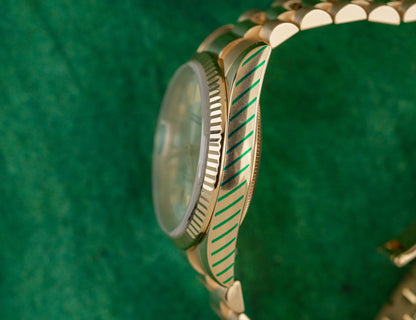 Rolex Day-Date 36 President 18k yellow gold watch, model 118238, silver dial, 2005, pre-owned luxury watch sold by The Watch Business Sydney