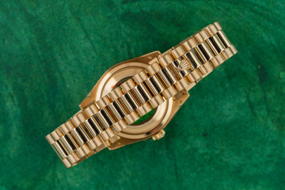 Rolex Day-Date 36 President 18k yellow gold watch, model 118238, silver dial, 2005, pre-owned luxury watch sold by The Watch Business Sydney