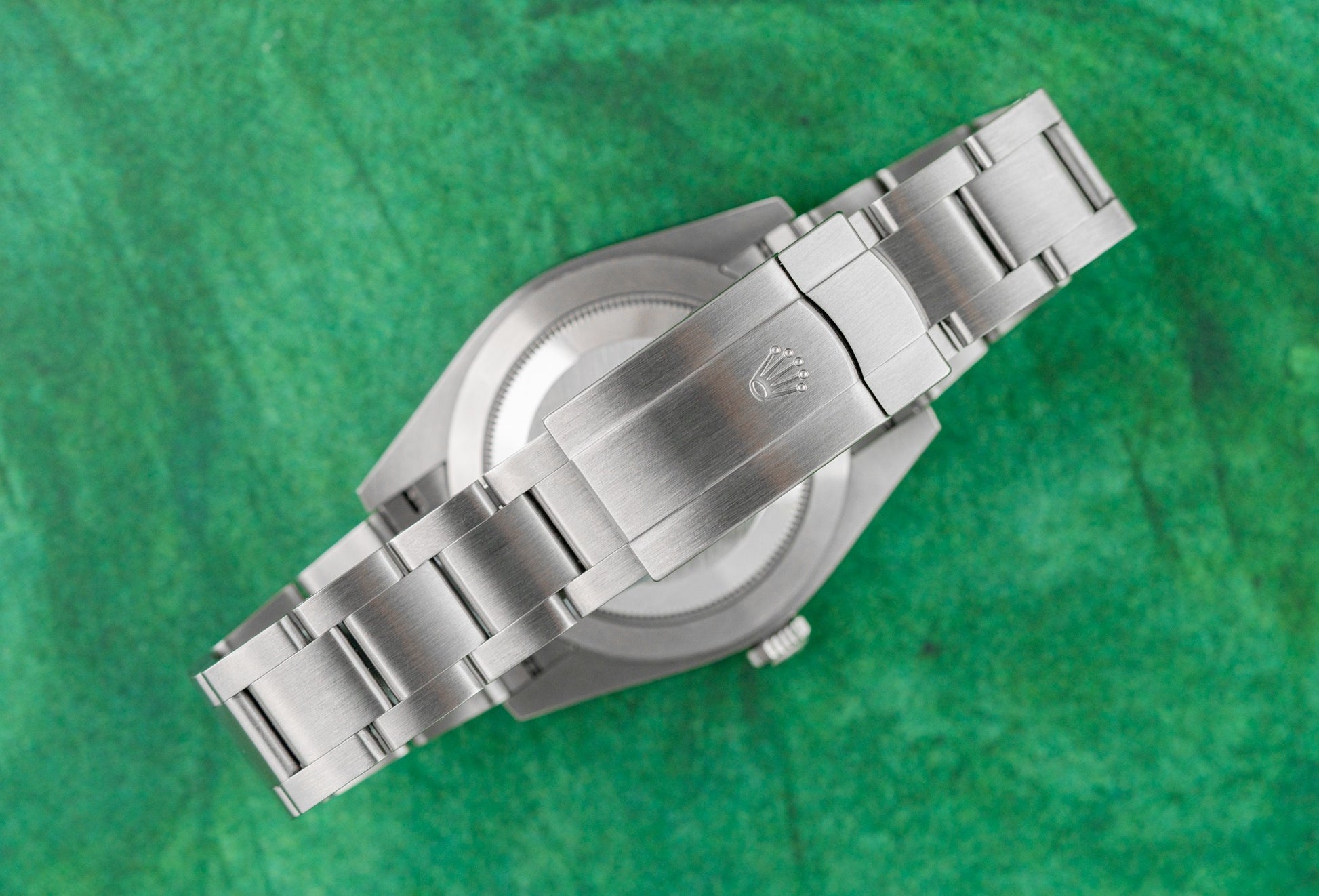 Rolex Oyster Perpetual 41 Black Dial 124300 case and crown - The Watch Business