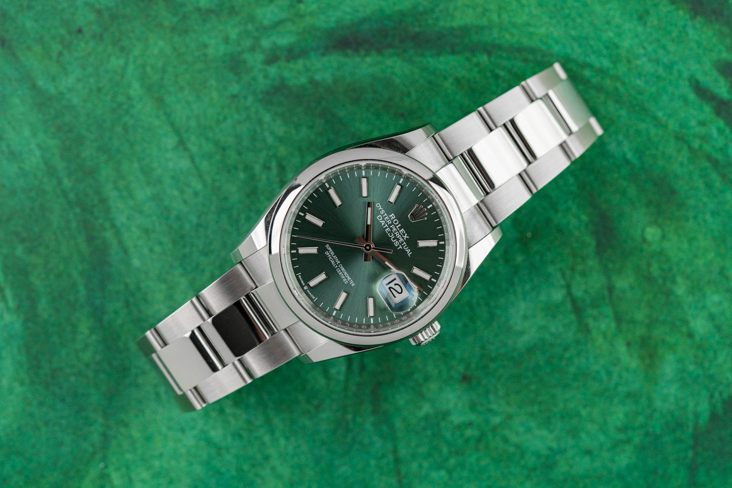 Rolex Datejust 36 Mint Green Dial 126200 - The Watch Business Sydney