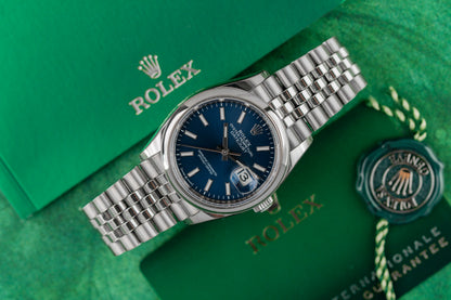 Rolex Datejust 36 126200 Blue Index Dial Full Set Box and Papers - Sydney