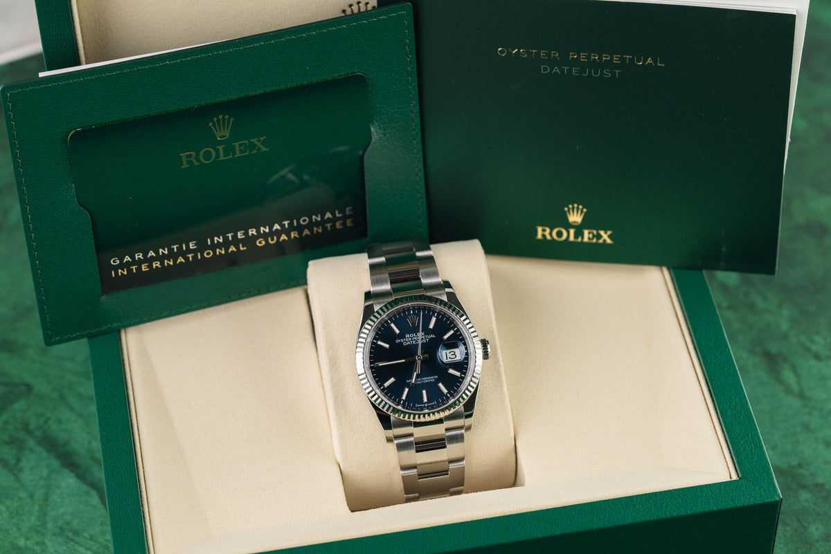 Rolex Datejust 36 126234 Blue Dial Oyster Bracelet Full Set 2026 - The Watch Business Sydney