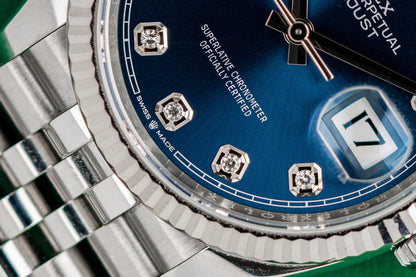 Rolex Datejust 36 Blue Diamond Dial 126234 Jubilee Fluted 2022 Model