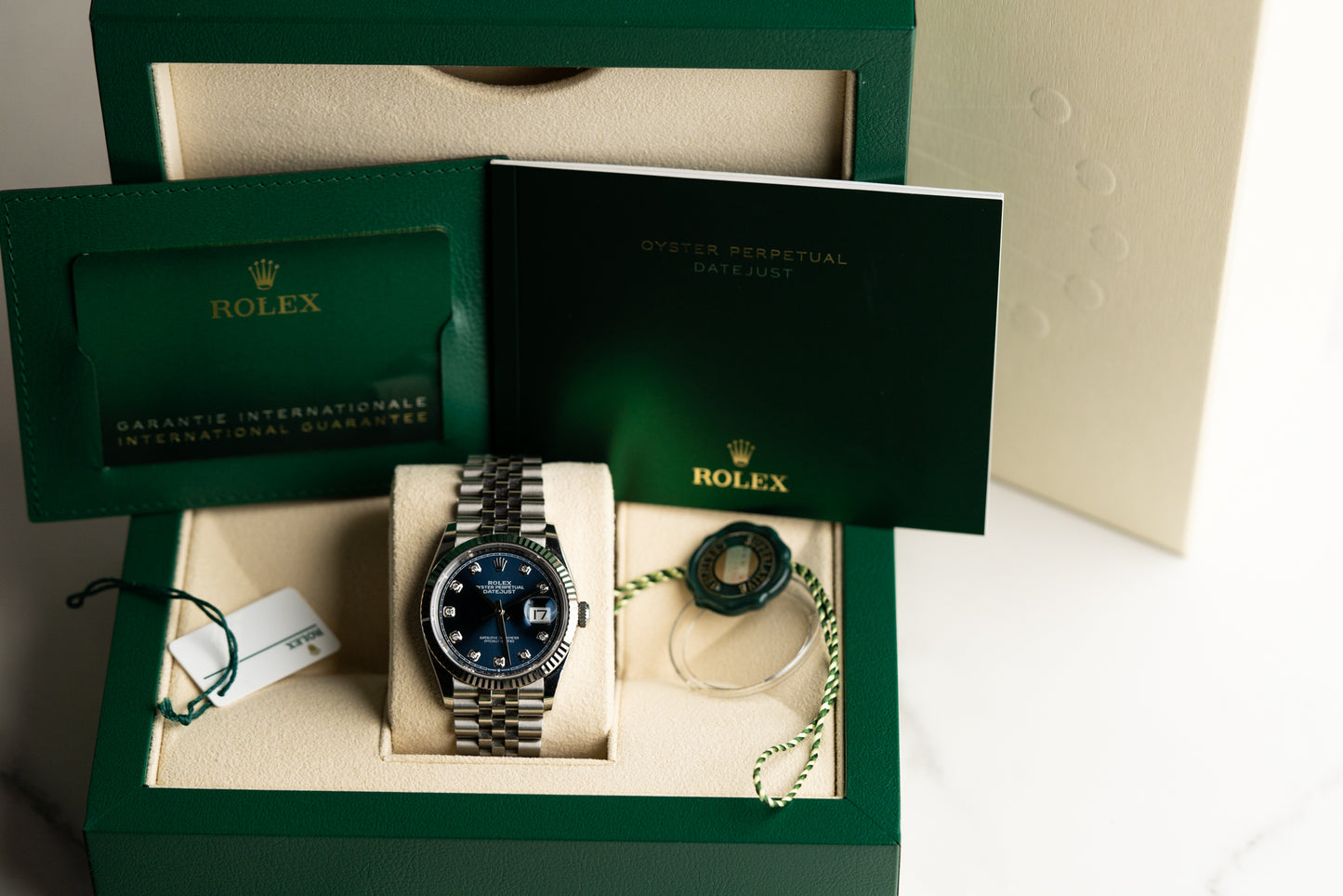 Rolex Datejust 36 Blue Diamond Dial 126234 Jubilee Fluted 2022 Model