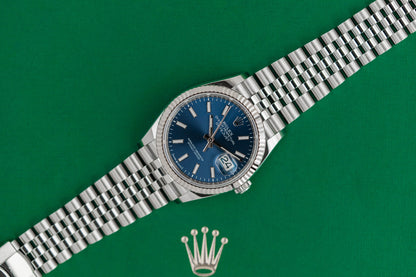 Rolex Datejust 36 Blue Dial 126234 Stainless Steel Jubilee Fluted 2023