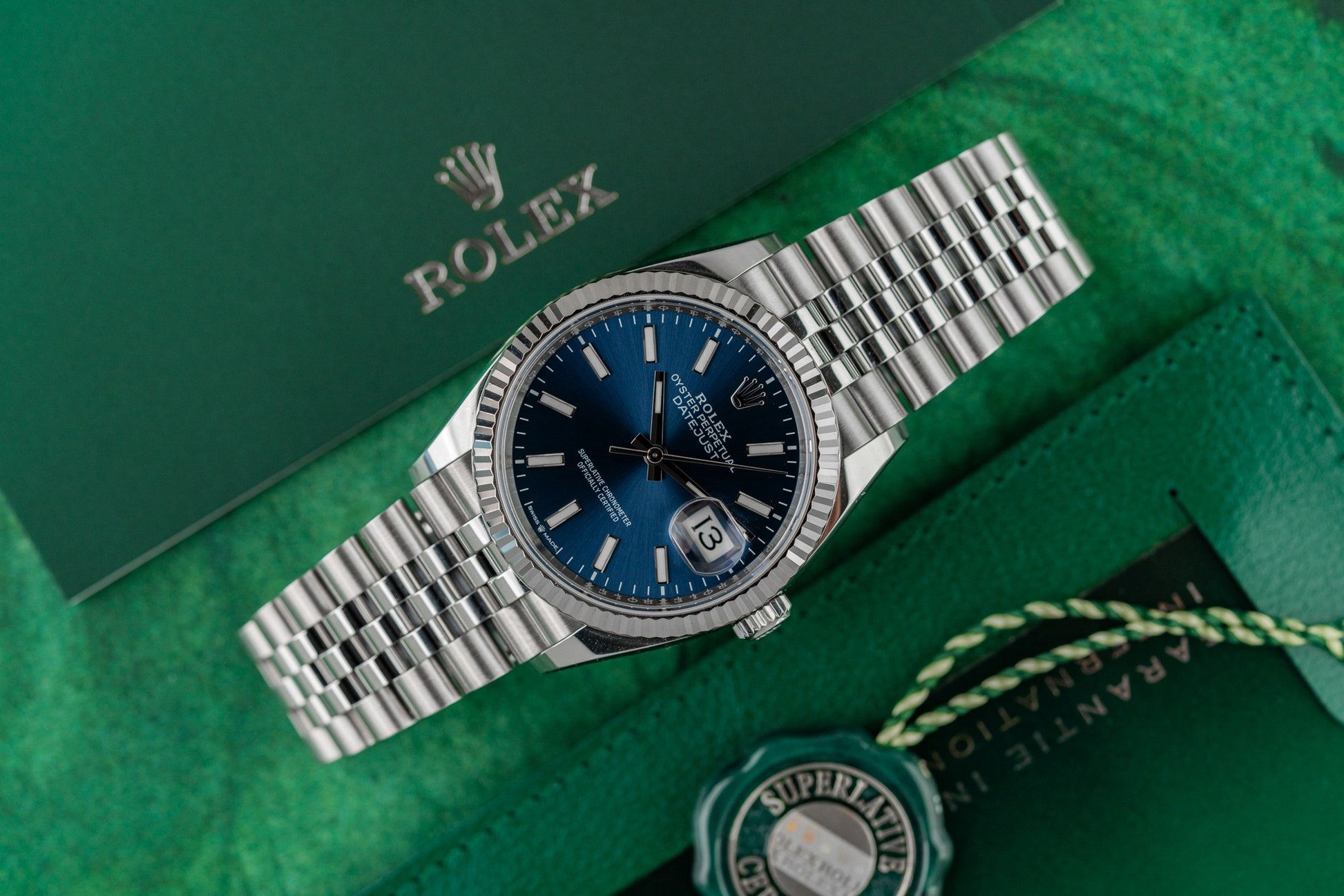 Rolex Datejust 36 Blue Dial 126234 Stainless Steel Jubilee Fluted 2024 Model