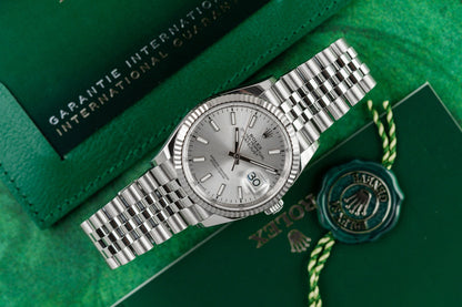 Rolex Datejust 36 Silver Dial 126234 Stainless Steel Jubilee Fluted 2024 Model