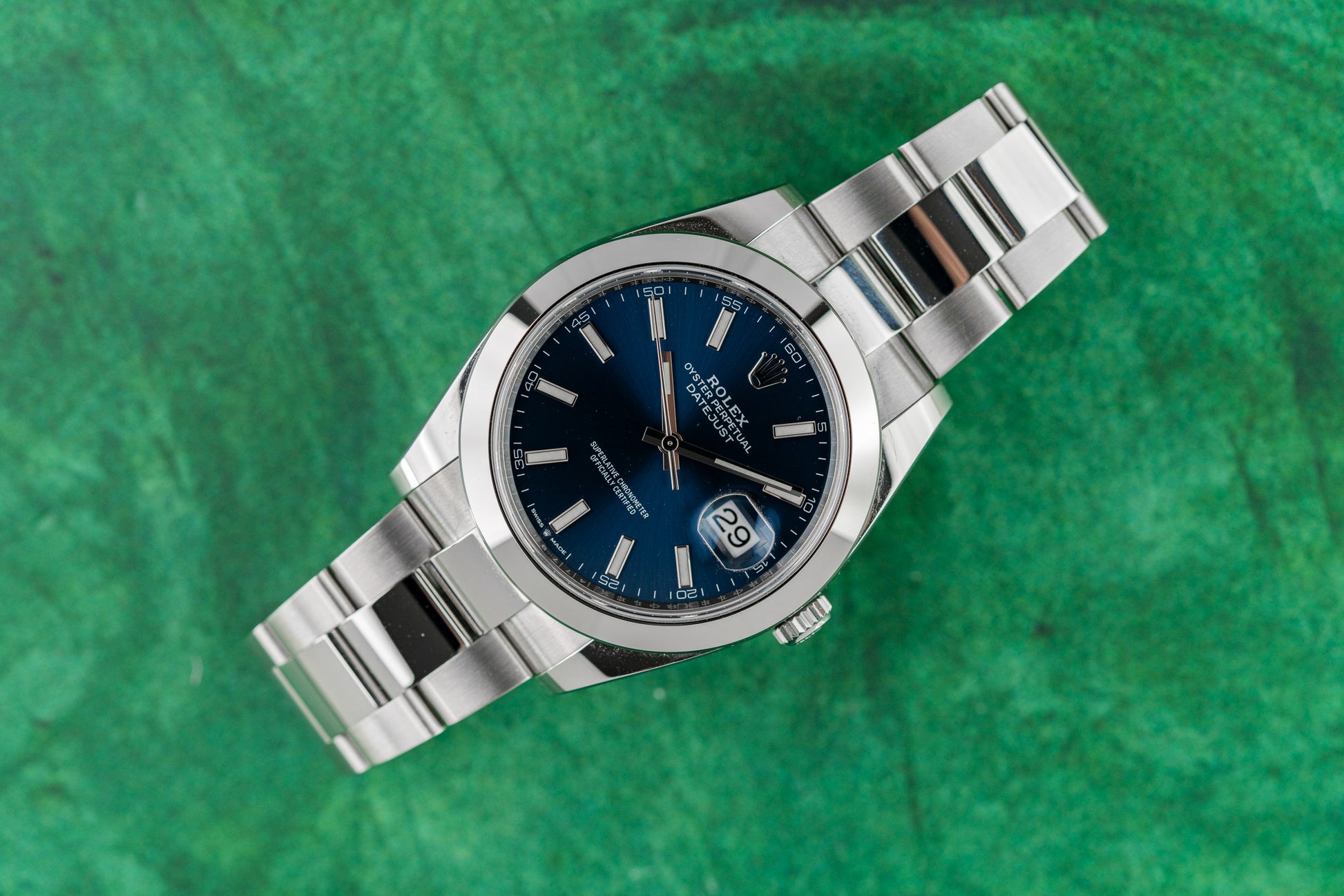 Rolex Datejust 41 126300 Blue Index Dial Applied Baton Markers - Sydney