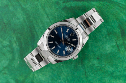 Rolex Datejust 41 126300 Blue Index Dial Applied Baton Markers - Sydney