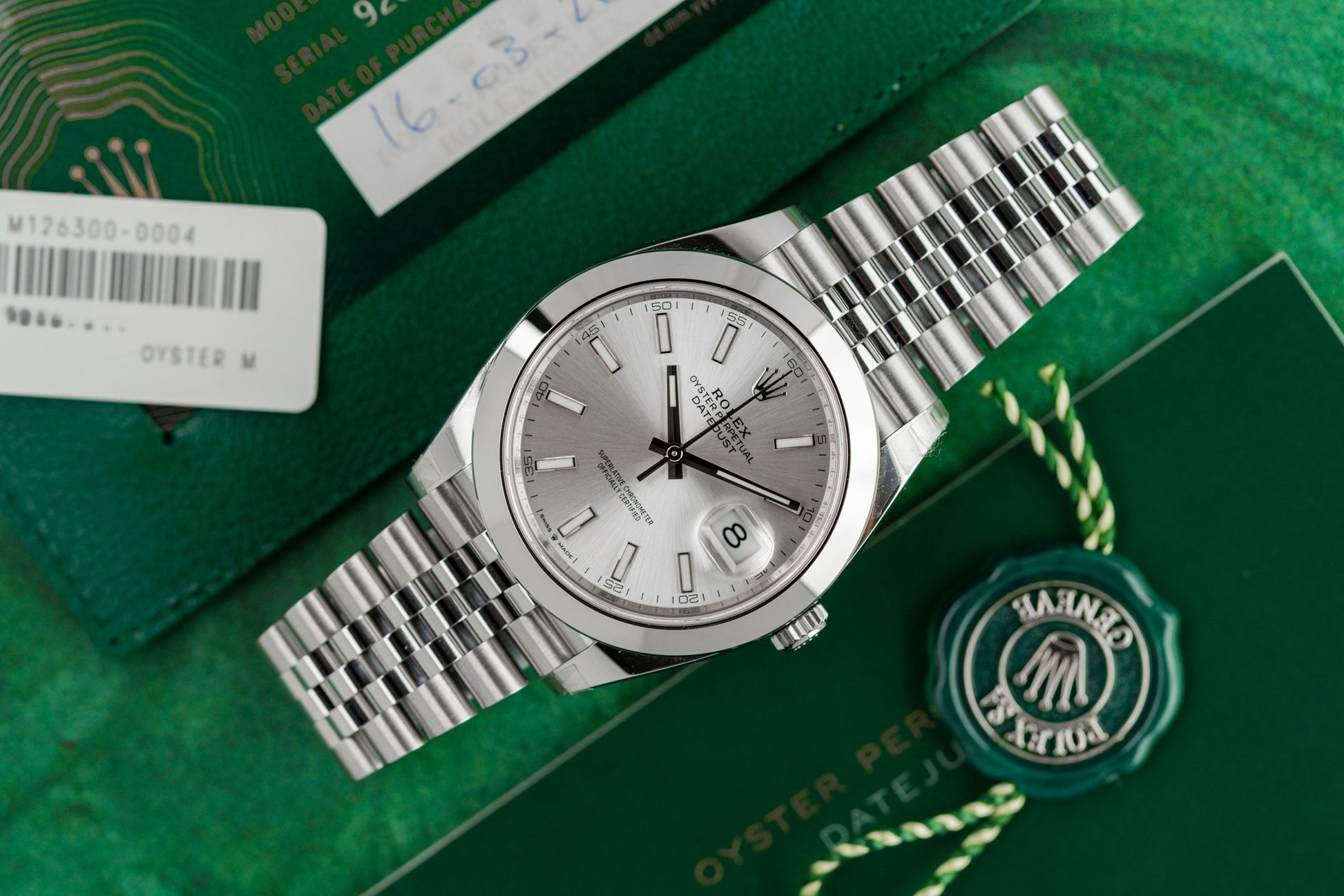 Rolex Datejust 41 Silver Dial 126300 Jubilee Bracelet 2023 Model