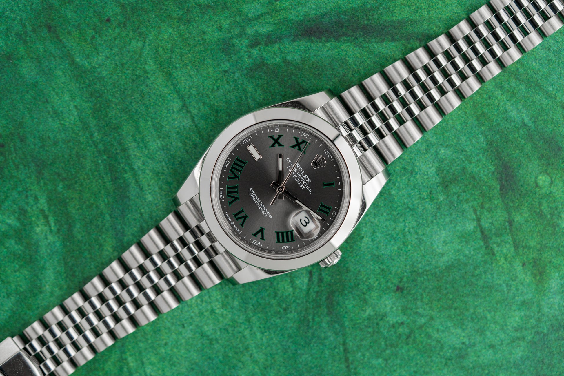 Rolex Datejust 41 Wimbledon Dial 126300 Jubilee Bracelet 2023 Model