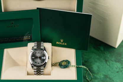 Rolex Datejust 41 Wimbledon Dial 126300 Jubilee Bracelet 2023 Model