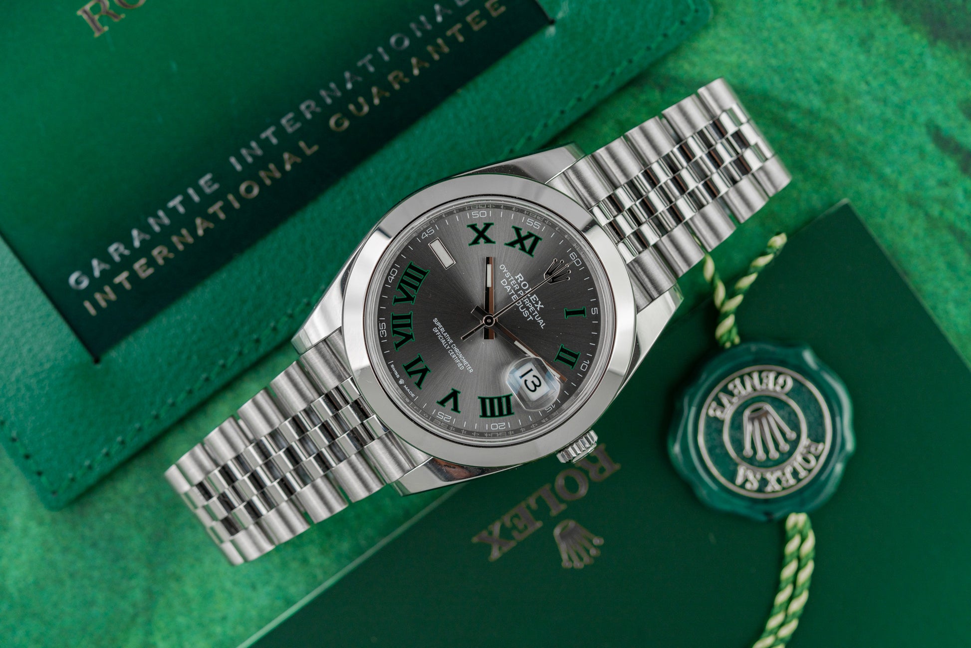 Rolex Datejust 41 Wimbledon Dial 126300 Jubilee Bracelet 2023 Model