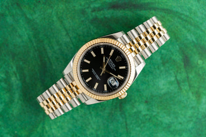 Rolex Datejust 41 Black Dial 126333 Two Tone Yellow Gold 2019 Model