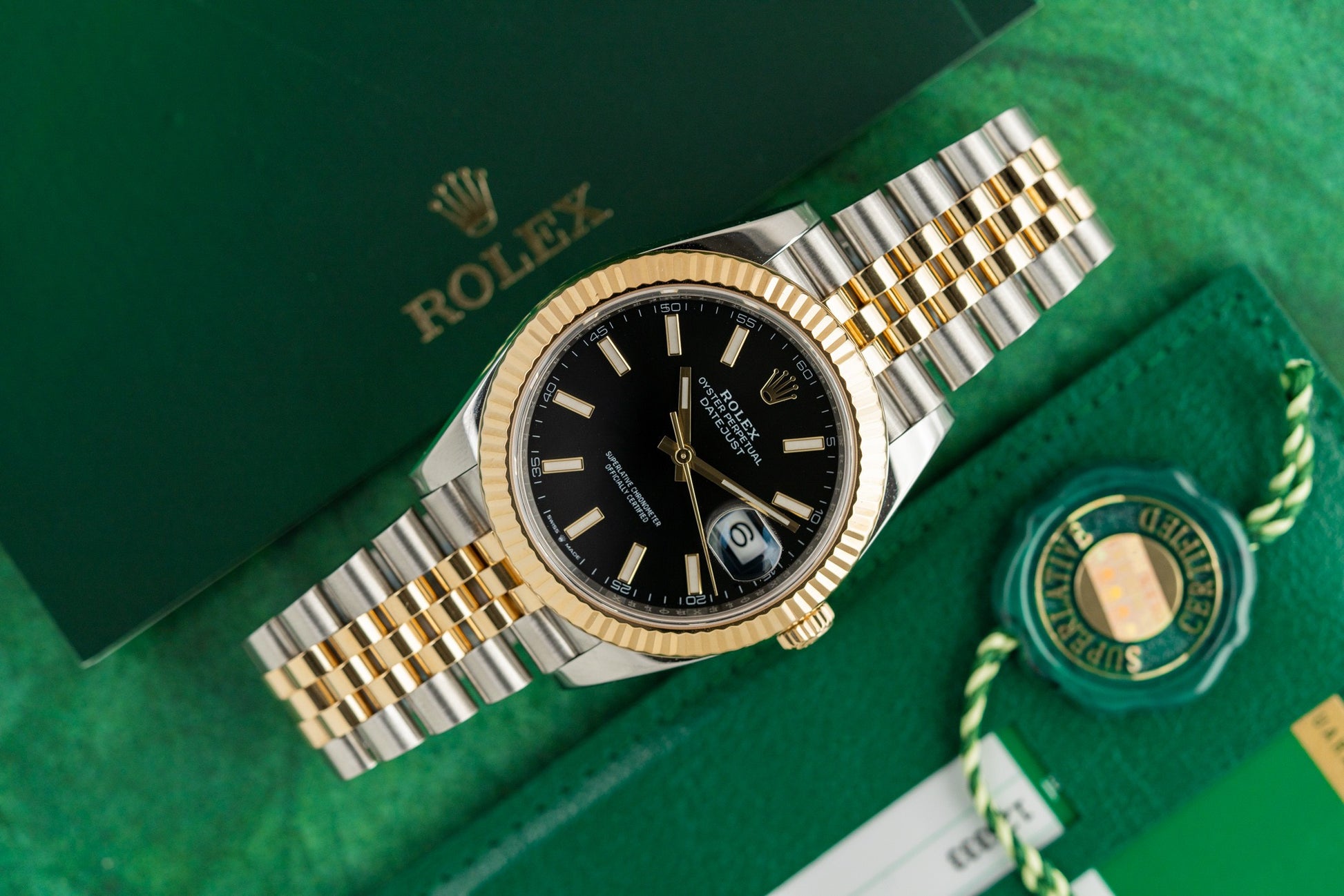 Rolex Datejust 41 Black Dial 126333 Two Tone Yellow Gold 2019 Model