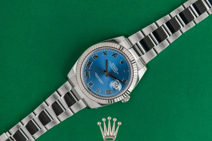 Rolex Datejust 41 Azzuro Blue Dial 126334 Fluted 2021 Model