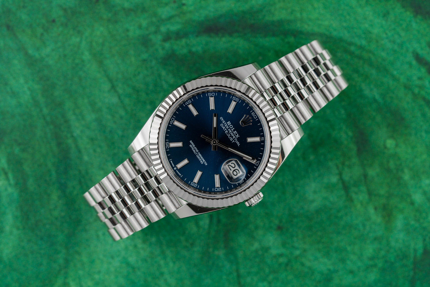 Rolex Datejust 41 Blue Index Dial 126334 Jubilee Fluted 2025 Model