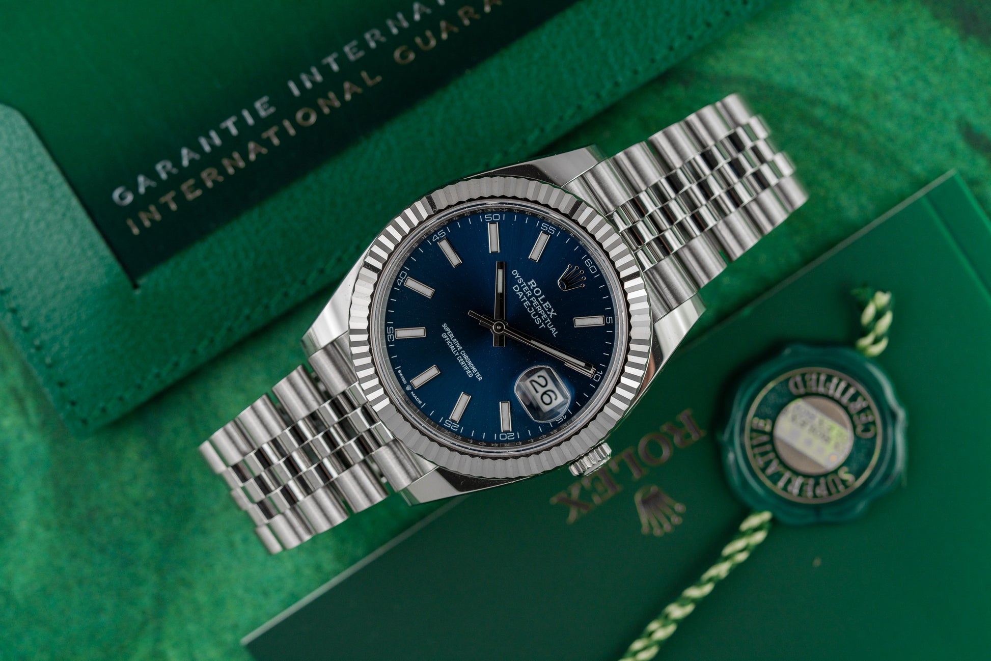 Rolex Datejust 41 Blue Index Dial 126334 Jubilee Fluted 2025 Model