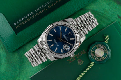 Rolex Datejust 41 Blue Index Dial 126334 Jubilee Fluted 2025 Model