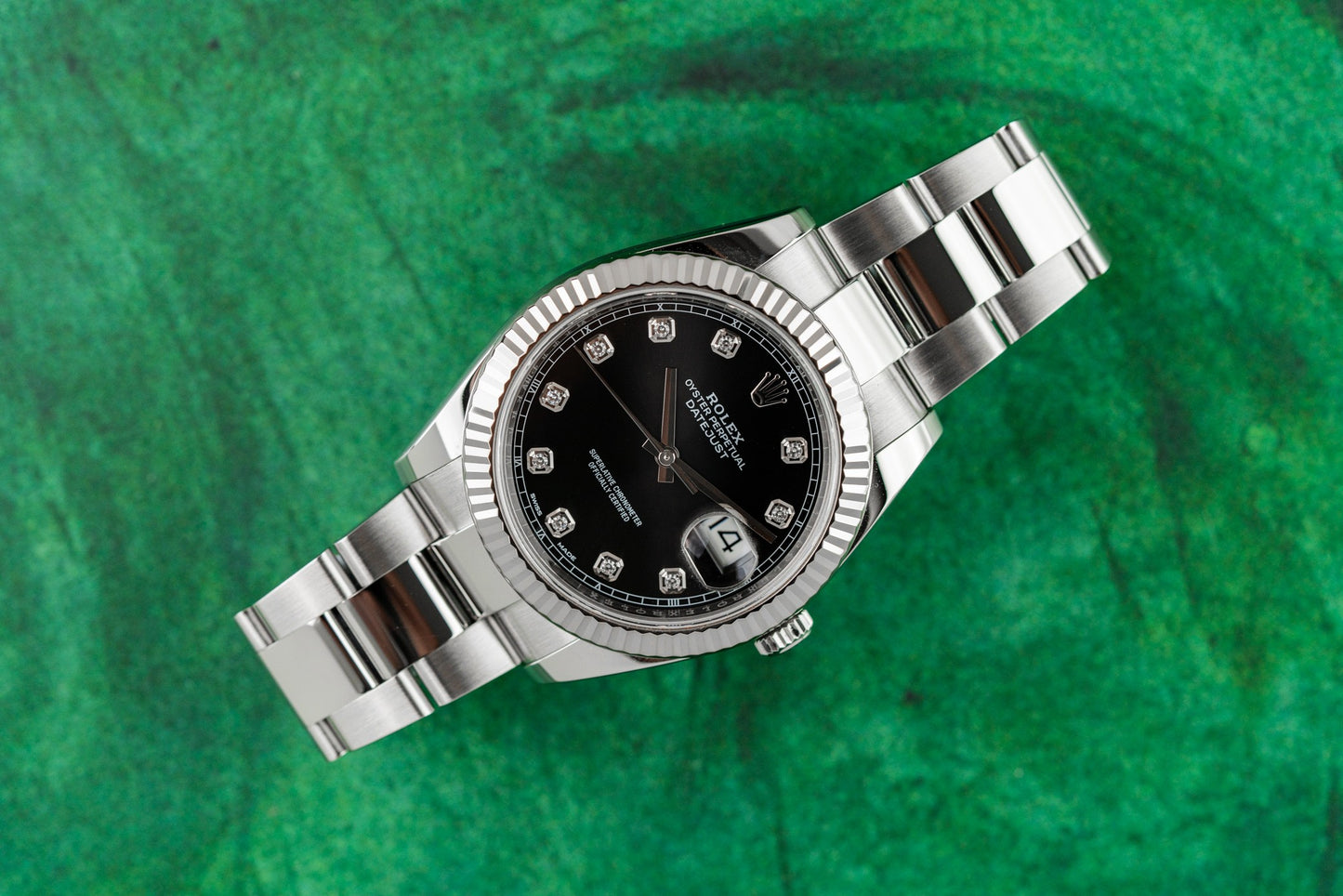 Rolex Datejust 41 Black Diamond Dial 126334 Oyster Bracelet 2018 Model