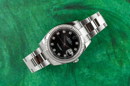 Rolex Datejust 41 Black Diamond Dial 126334 Oyster Bracelet 2018 Model
