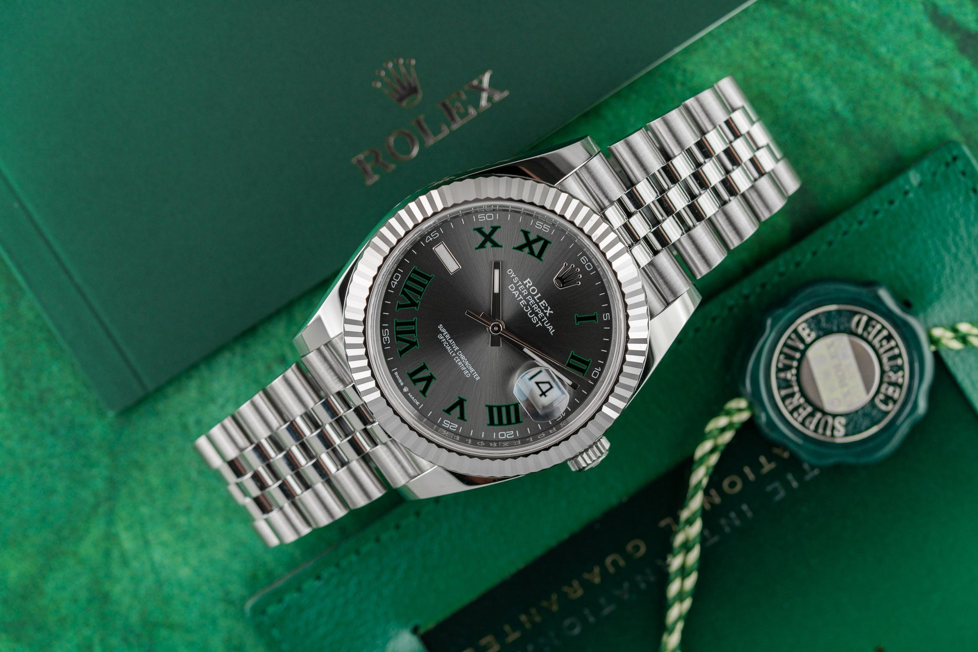 Rolex Datejust 41 126334 Slate Grey Roman Numeral Dial - The Watch Business Sydney