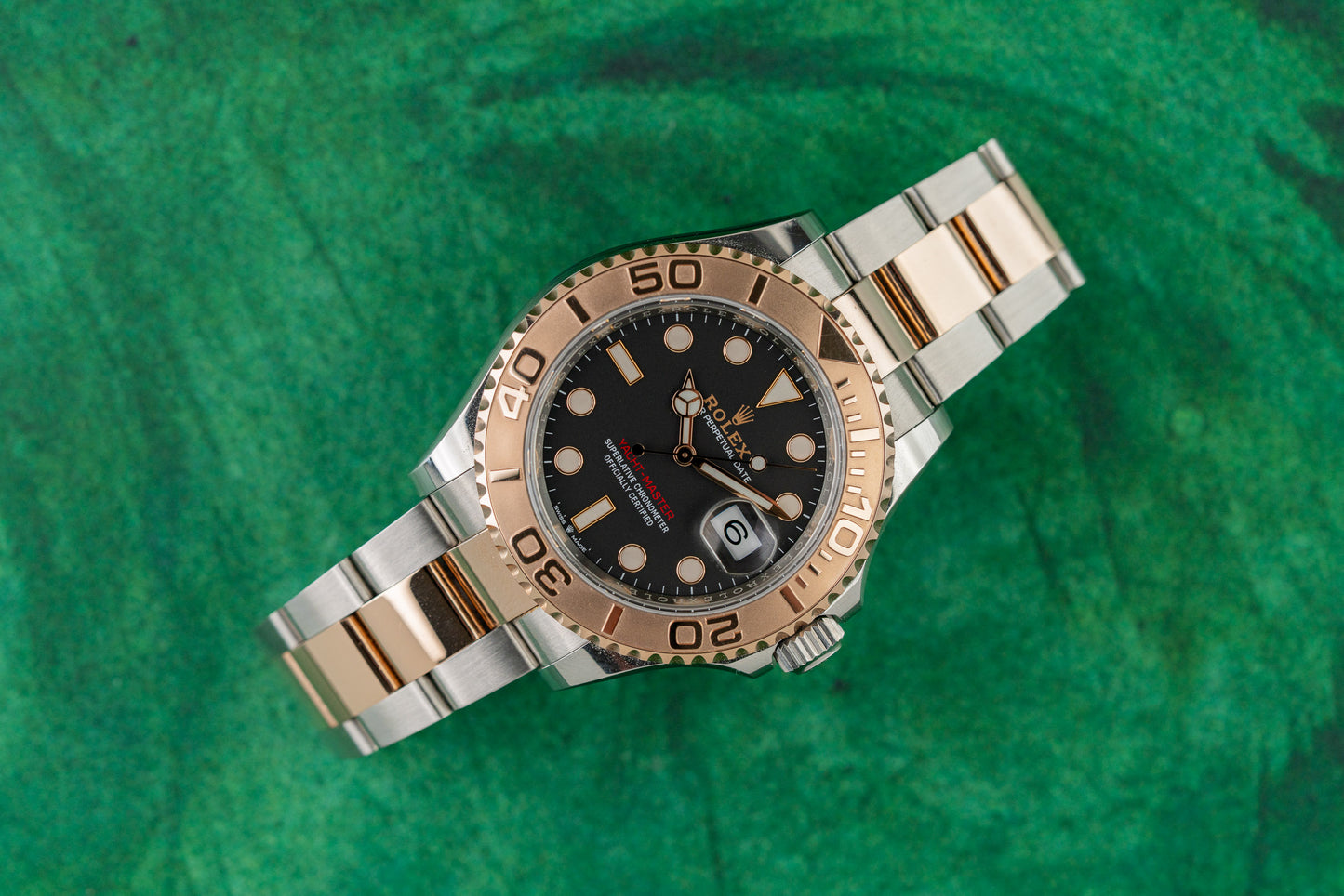 Rolex Yacht-Master 40 two-tone Everose gold and stainless steel watch, model 126621, black dial, 2022, pre-owned luxury watch sold by The Watch Business Sydney