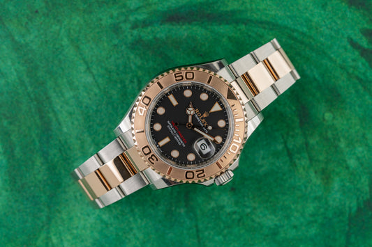 Rolex Yacht-Master 40 two-tone Everose gold and stainless steel watch, model 126621, black dial, 2022, pre-owned luxury watch sold by The Watch Business Sydney