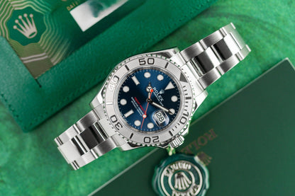 Rolex Yacht-Master 40 Blue Dial 126622 dial close-up — Pre-Owned Sydney