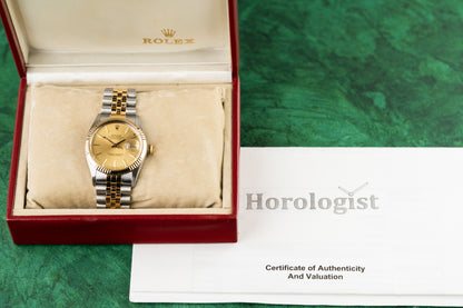 Rolex Datejust 36 Champagne Dial 16013 Two Tone Yellow Gold 1986 Model
