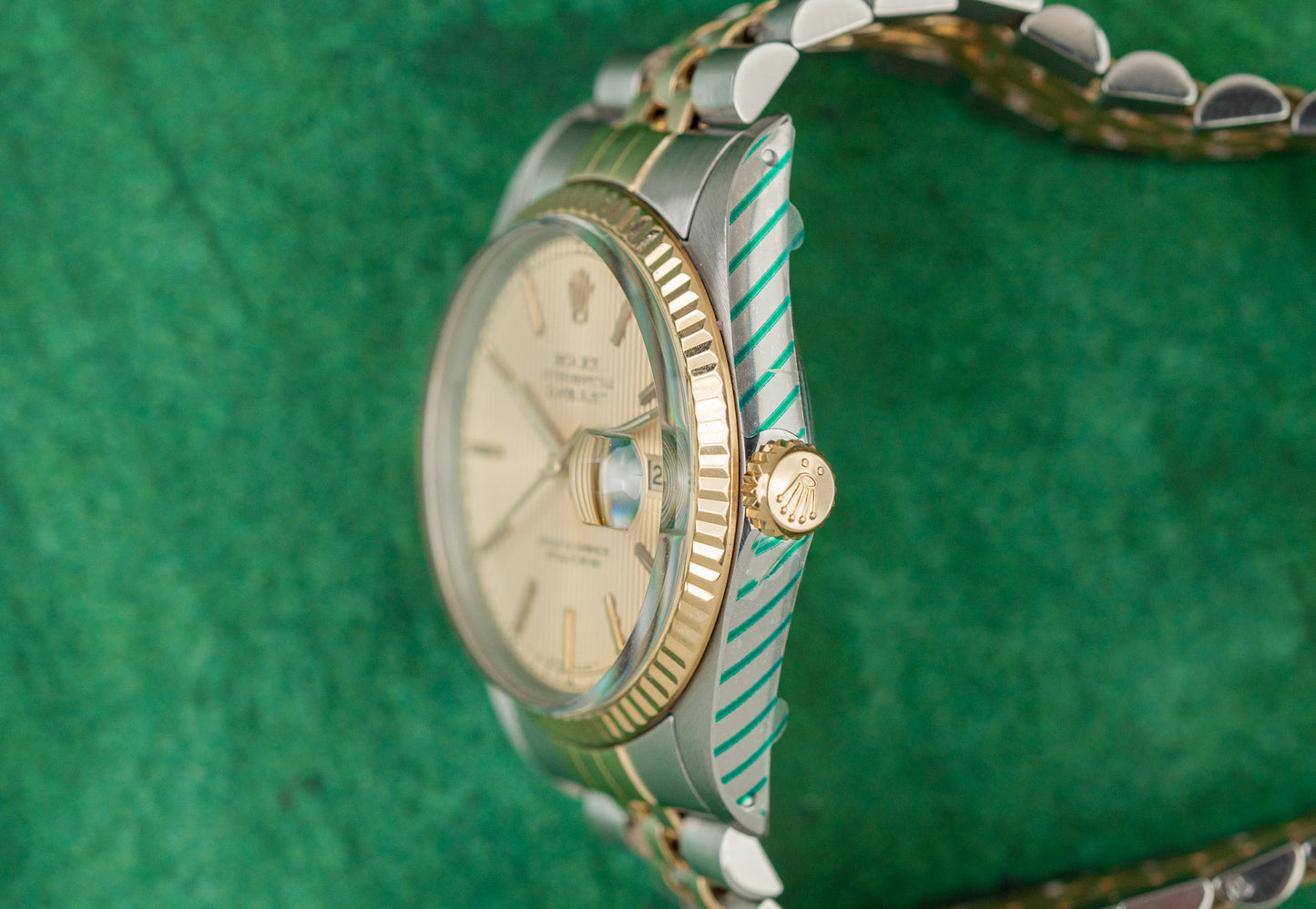 Rolex Datejust 36 Tapestry Dial 16013 dial close-up - Pre-Owned Sydney
