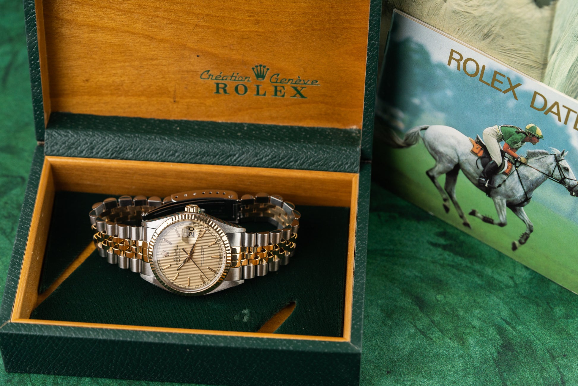 Rolex Datejust 36 Tapestry Dial 16013 full set box and papers - The Watch Business