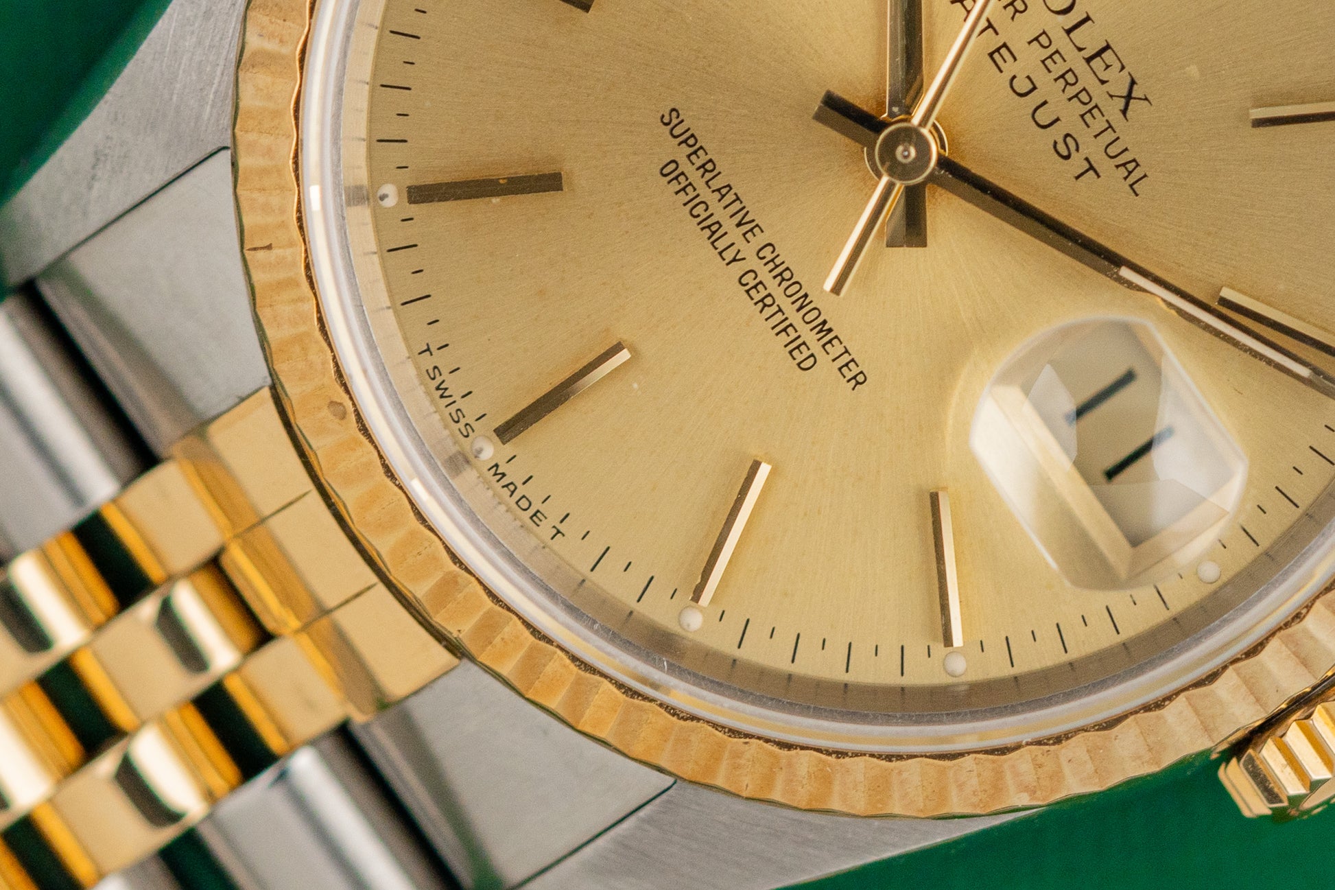 Rolex Datejust 36 Champagne Index Dial 16233 Two Tone 1990 Model