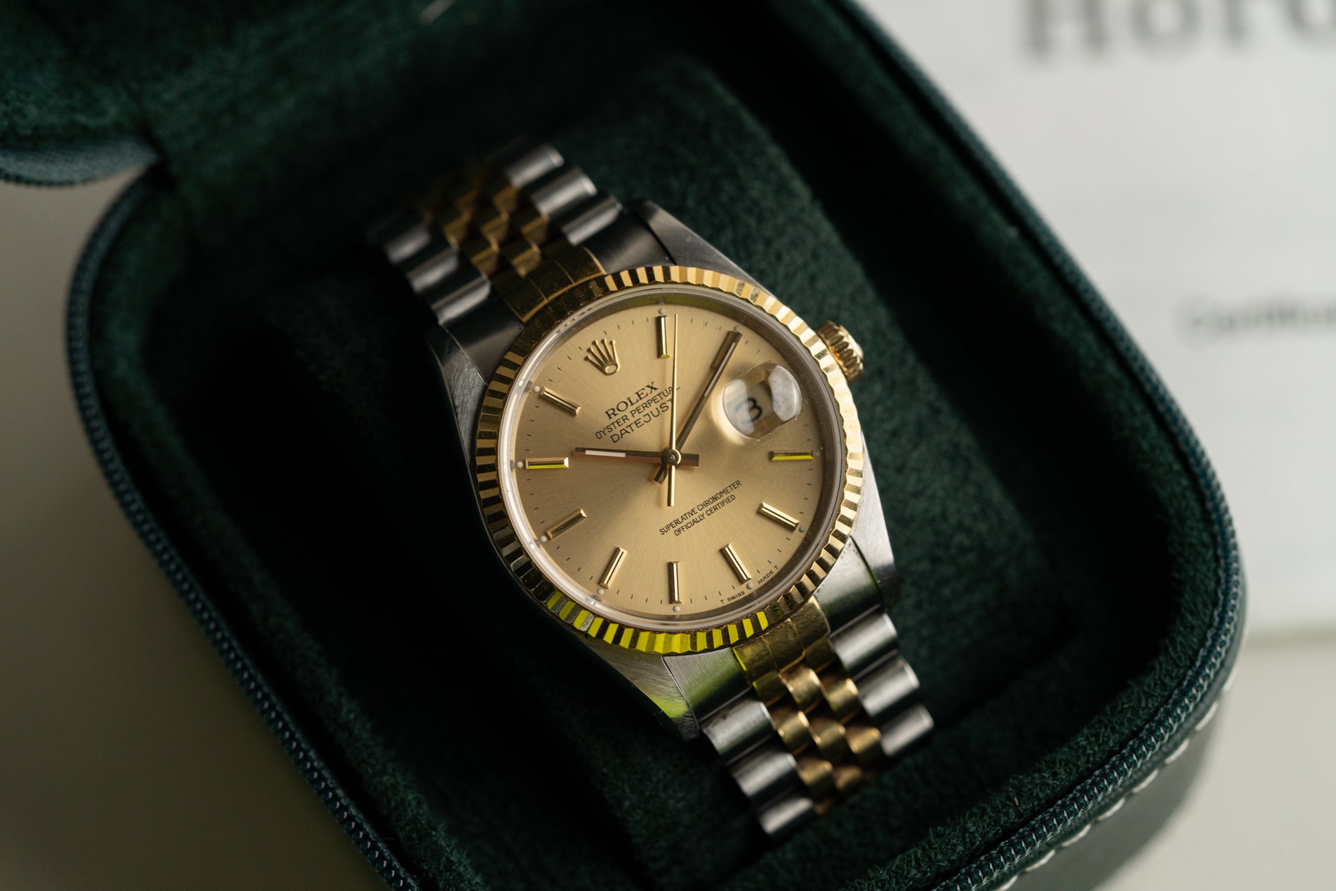 Rolex Datejust 36 Champagne Dial 16233 Two Tone 1991 Model