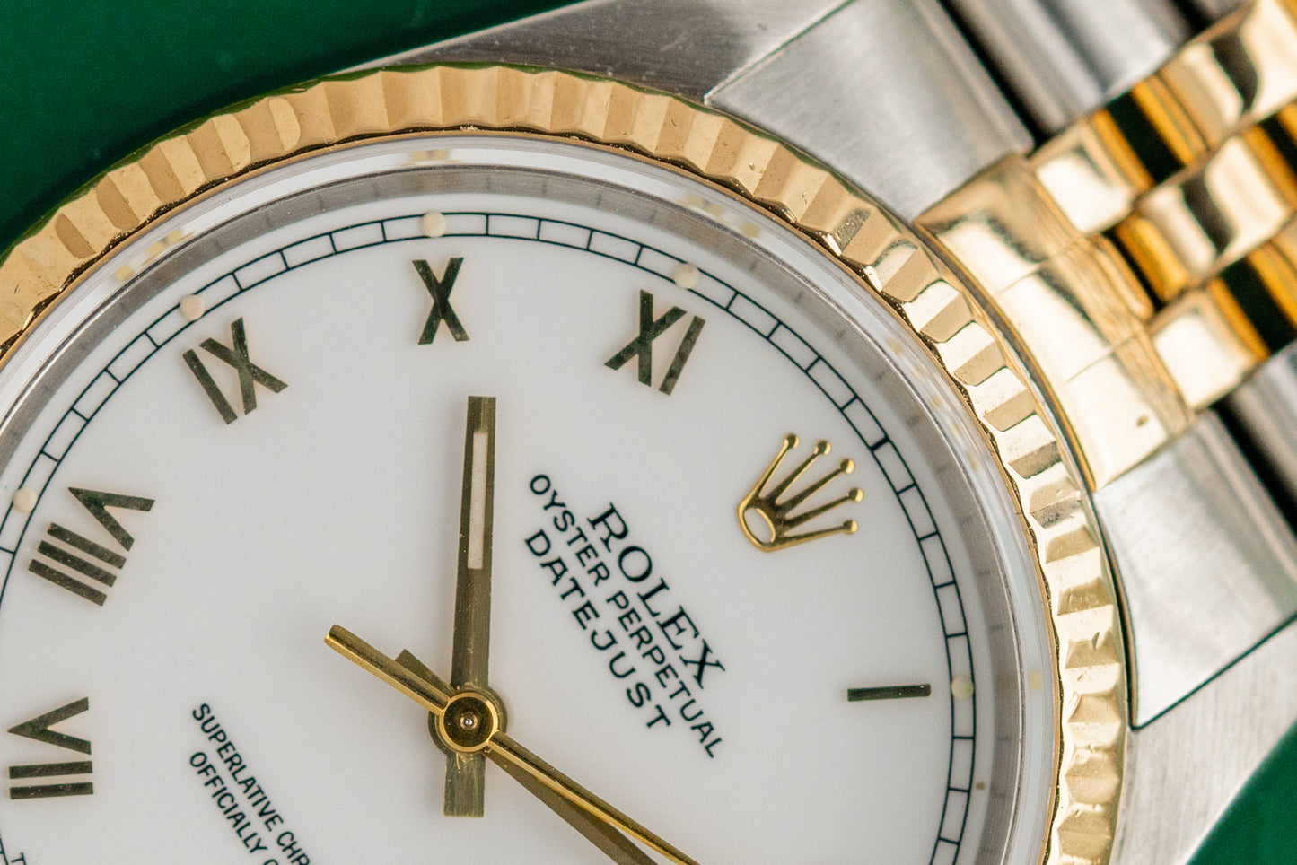 Rolex Datejust 36 White Roman Dial 16233 Two Tone 1991 Model