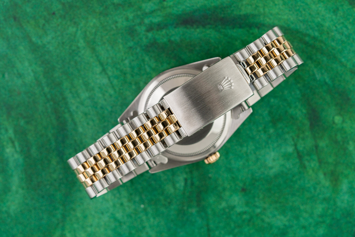 Rolex Datejust 36 16233 White Roman Dial Yellow Gold Fluted Bezel Case - The Watch Business Sydney CBD
