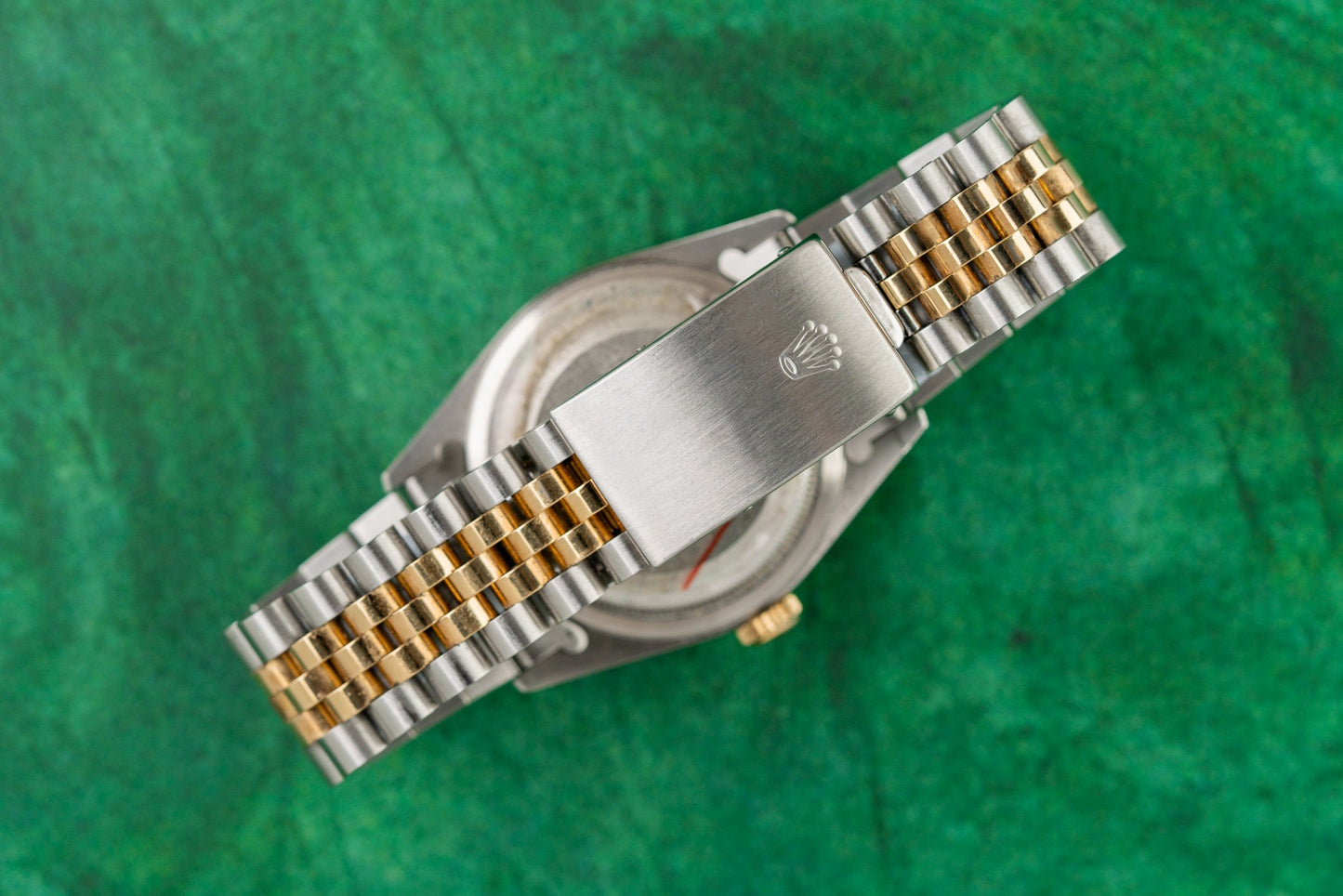 Rolex Datejust 36 Champagne Tapestry Dial 16233 Two Tone Yellow Gold 1991