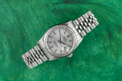 Rolex Datejust 36 16234 Stainless Steel White Gold 2000 - The Watch Business Sydney