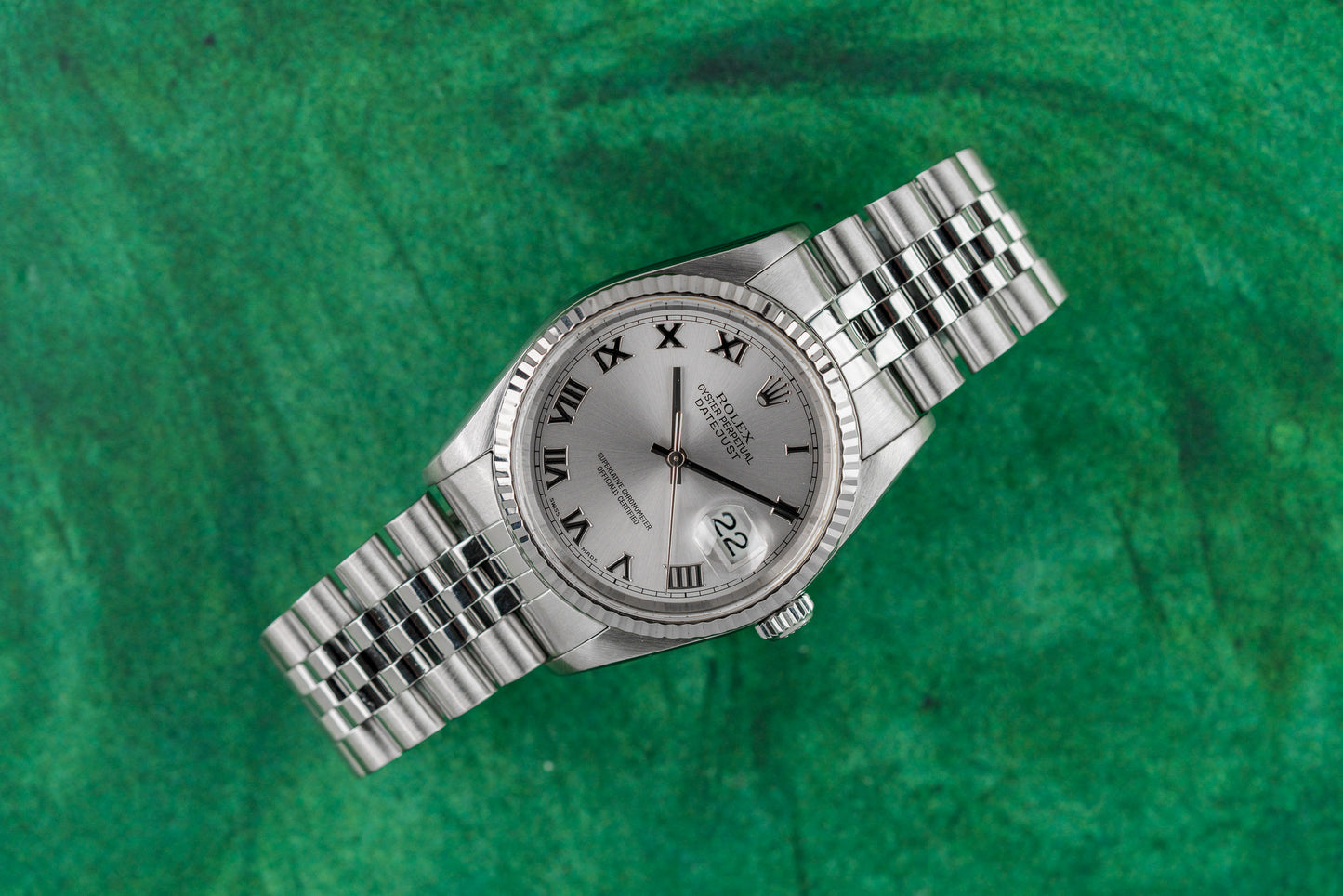 Rolex Datejust 36 16234 Stainless Steel White Gold 2003 - The Watch Business Sydney