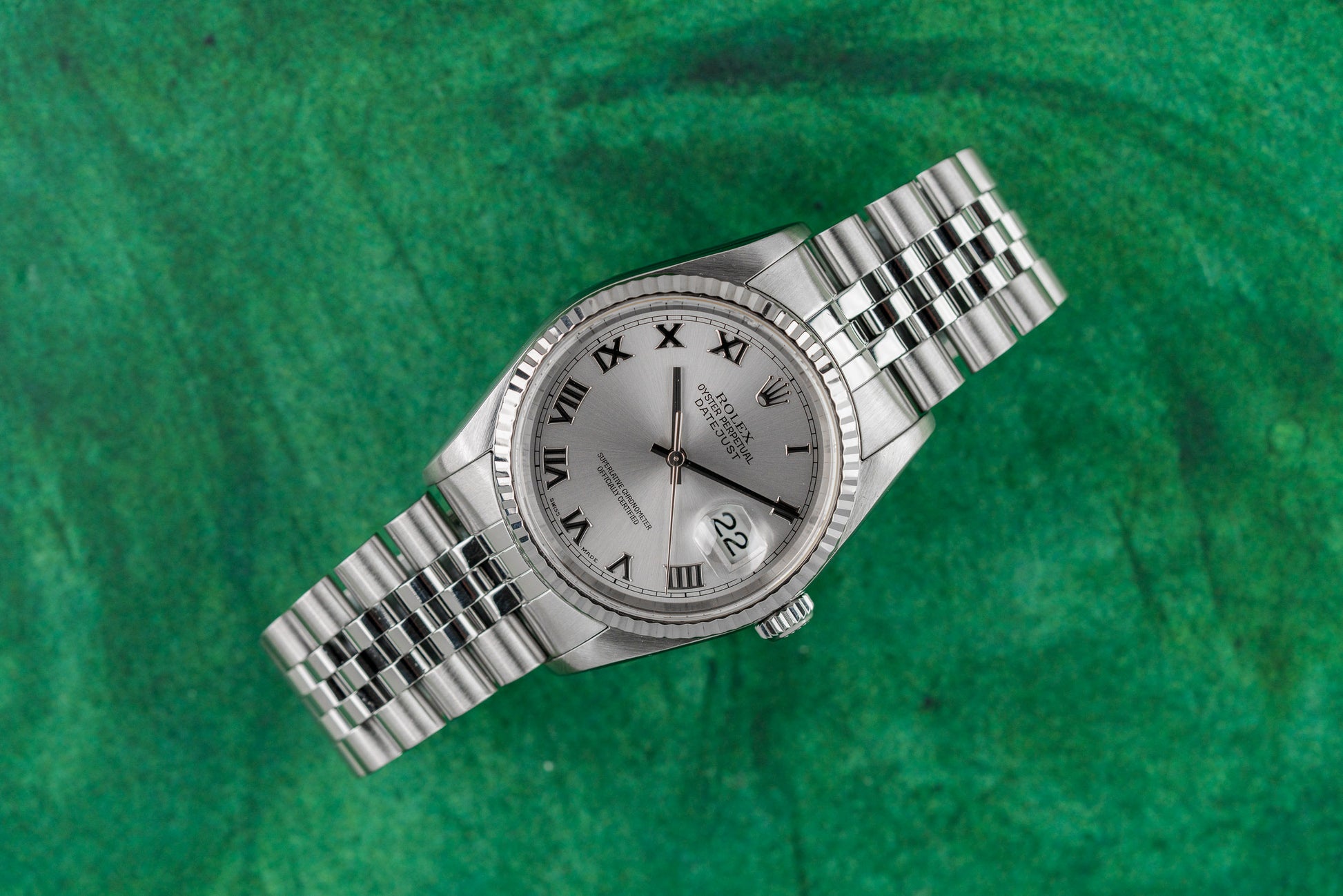 Rolex Datejust 36 16234 Stainless Steel White Gold 2003 - The Watch Business Sydney