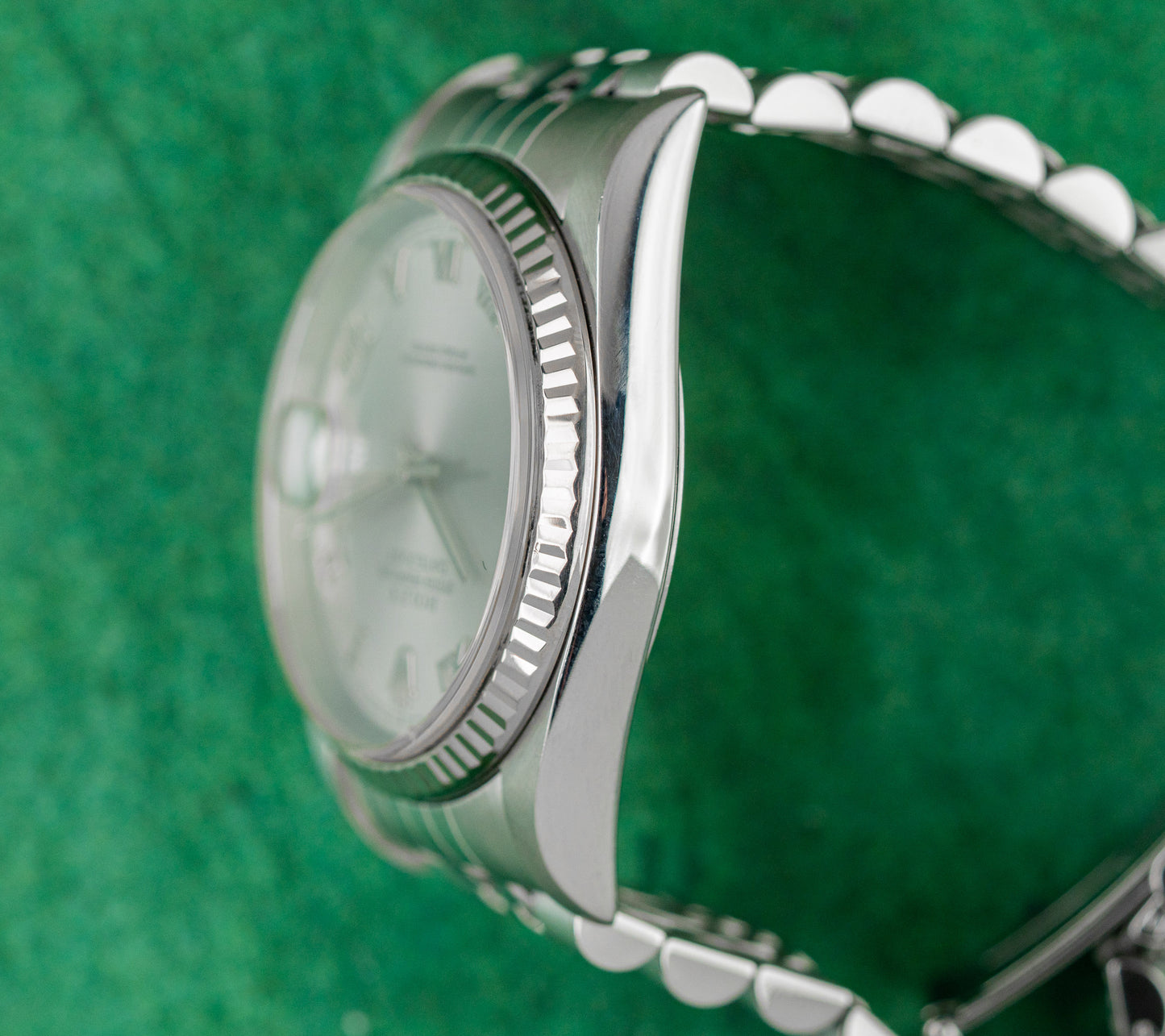 Rolex Datejust 36 16234 Stainless Steel Case White Gold Fluted Bezel - The Watch Business Sydney CBD