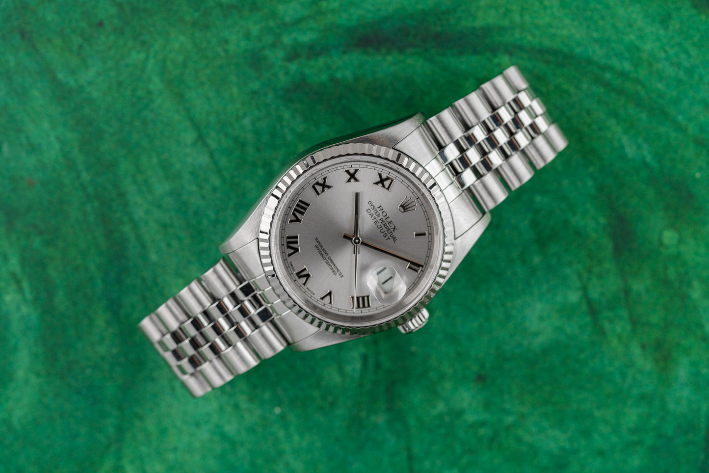 Rolex Datejust 36 16234 Silver Roman Dial Stainless Steel 2001 - The Watch Business Sydney