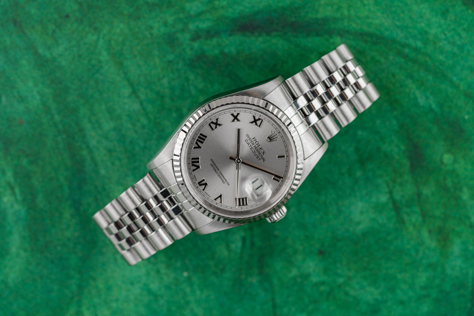 Rolex Datejust 36 16234 Silver Roman Dial Stainless Steel 2001 - The Watch Business Sydney