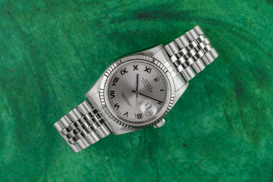 Rolex Datejust 36 16234 Silver Roman Dial Stainless Steel 2001 - The Watch Business Sydney
