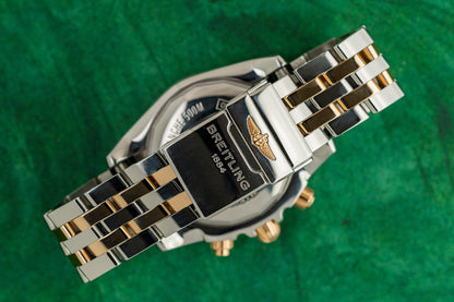 Breitling Chronomat 44 Two Tone Yellow Gold CB011053/B968 Factory Diamond Bezel